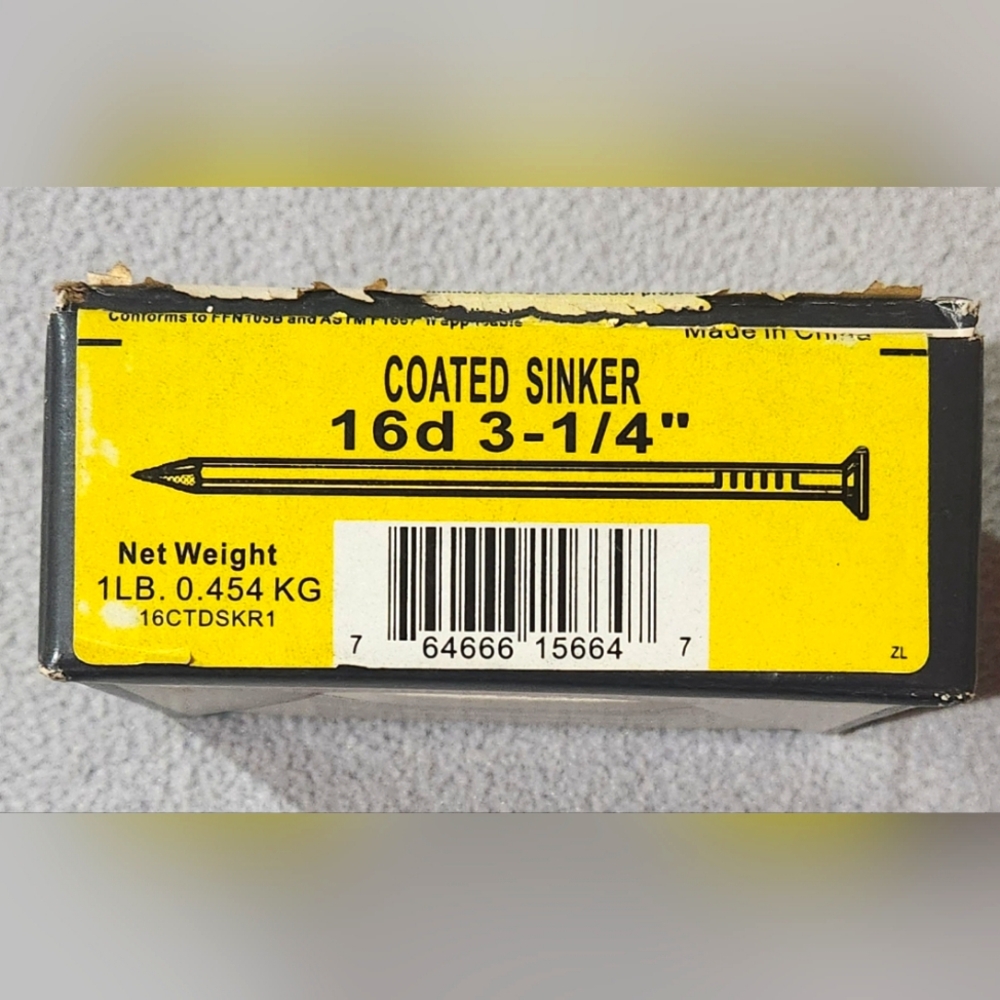 Coated Sinker Nails 16d 3-1/4"